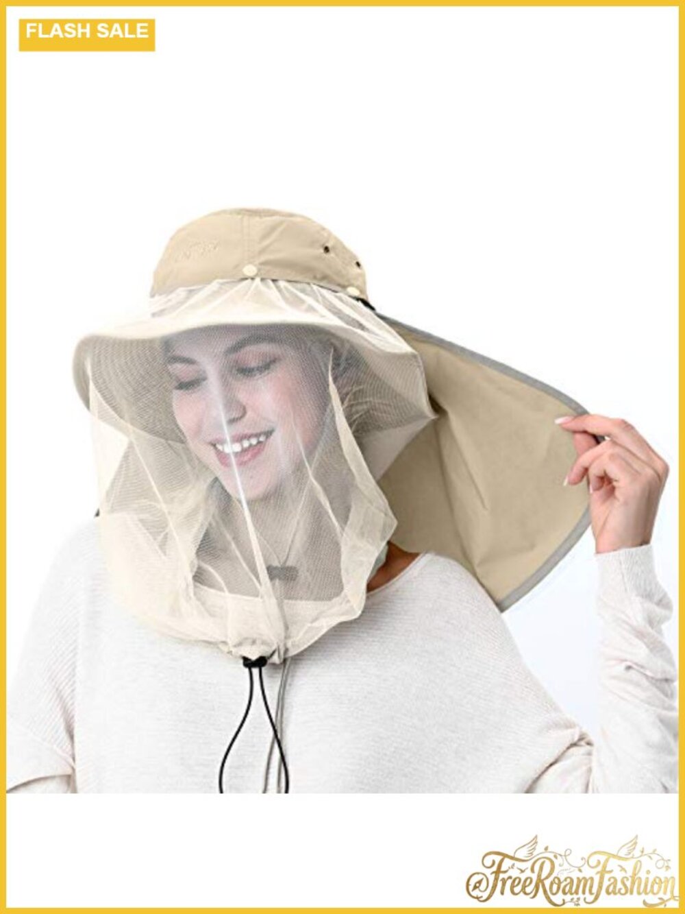 Palmyth Head Net Sun Hat UPF 50+ Water Repellent Safari Fishing Hat